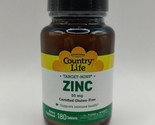 Country Life Zinc 50 mg 180 Tablets Immune Health 6 MONTH Supply EXP 9/25 - $13.71