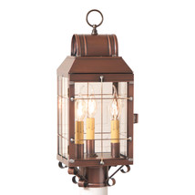 Irvin's Country Tinware Martha's Post Lantern in Antique Copper - $364.27