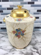 Hand Painted 1940s SIGNED Alpha Walker-Witt Lidded Jar/Urn/Vase Handles ... - $39.55