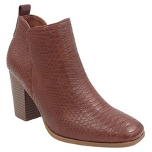 Sun+Stone Women Pollyy Ankle Booties Size US 6.5M Walnut Brown Snake Print - £29.56 GBP