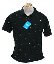 Columbia Black PFG Global Tossed Embroidery Short Sleeve Polo Shirt Men&#39;s NWT - £59.75 GBP