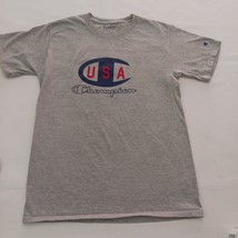 Champion Authentic USA RN#15763 Men's Gray Cotton Blend T-Shirt Size Small image 6