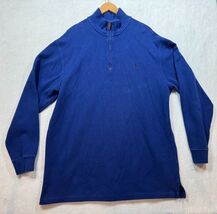 Polo Ralph Lauren 1/4 Zip Sweater Royal Blue Embroidered Pony Logo Mens ... - $449.24 MXN