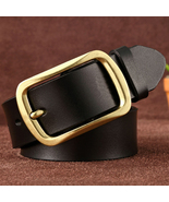 Fashion Black Genuine Leather Belt - £26.70 GBP