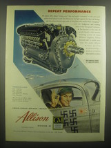1945 GM Allison Engines Ad - Repeat Performance - $18.49