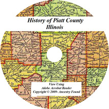 2 in 1 History &amp; Genealogy of PIATT County Illinois IL - £4.57 GBP