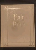 Holy Bible King James Version Good Will Publishers 1965 White/Gold  - £41.89 GBP