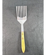 Vintage MC Stainless Steel Forked Spatula Turner 9.5” Utensil Wood Handl... - $320.24 MXN