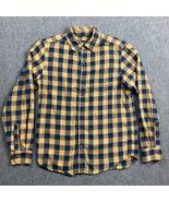 Marmot Flannel Shirt Men&#39;s Small Check Beige Blue Button Up Cotton Blend S - $730.94 MXN