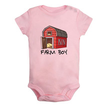 Farm Boy Funny Rompers Newborn Baby Bodysuits Jumpsuits Kids One-Piece Outfits - £8.36 GBP