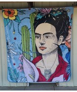 FRIDA KAHLO MEXICAN PAINTER ARTIST MEXICO CALLA LILY QUEEN SIZE BLANKET - $66.32