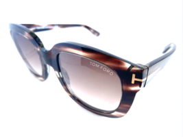 New Tom Ford 53mm 53-23-140 Havana Women&#39;s Oversized Sunglasses - £150.27 GBP