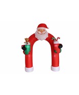 9 Foot Tall Christmas LED Inflatable Santa Teddy Bear Sugar Cane Arch De... - £73.91 GBP
