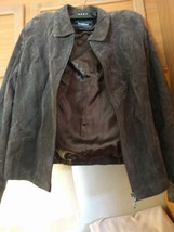 Womens Jackets - WS Size 18 Leather Brown Vest Jacket - £21.12 GBP