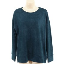 32 Degrees Heat Womens Fleece Shirt S Small Mottled Blue Long Sleeve Sweatshirt - $17.80
