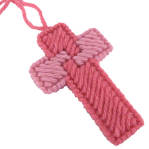 Shades of Pink Cross Ornament - $11.00