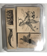 Stampin Up Retired Rubber Stamp Set WILDFOWL Birds Duck Pheasant Feather - $33.77 CAD