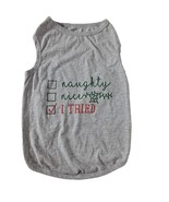 Good Friends Christmas Naughty Nice I Tried Dog Shirt Size 2XL Gray Holiday - €12,44 EUR