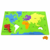 Mapology Map Puzzle With The Continents Of The World(1 Puzzle Frame &amp; 8 ... - $23.60