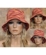 Red blended color Bucket fashionable and chic Hat Head Covering Cancer A... - $35.95