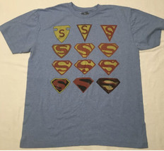 Superman Logo History T-Shirt Men’s Size M Medium BlueGreat Gift idea - £8.77 GBP