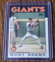 1986 Topps #153 Ricky Adams San Francisco Giants MLB Vintage Baseball Card - £3.15 GBP