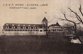 I.O.O.F. Home Eureka Lake Manattan Kansas KS 1910 Postcard B11 - £2.38 GBP