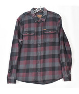 Orvis Heavy Flannel Shirt Mens Large Plaid Button Up Jacket Shacket Long... - $47.37 CAD