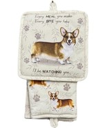 Welch Corgi  3-Piece Kitchen Set - Oven Mitt, Pot Holder &amp; Kitchen Towel... - $446.76 MXN