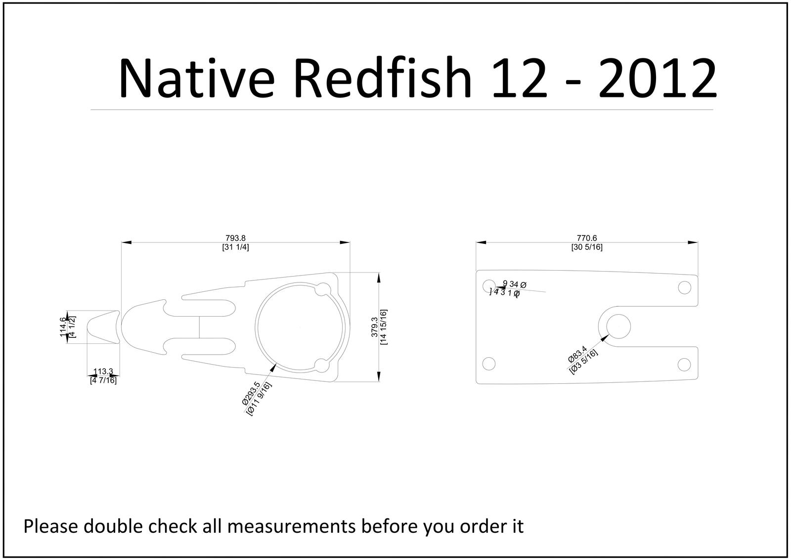 2012 Native Redfish 12 Kayak Boat EVA Foam Deck Floor Pad Flooring ...