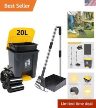 Dog Pooper Scooper, 20L Large Dog Poop Trash Can Outside with Removable ... - $97.33