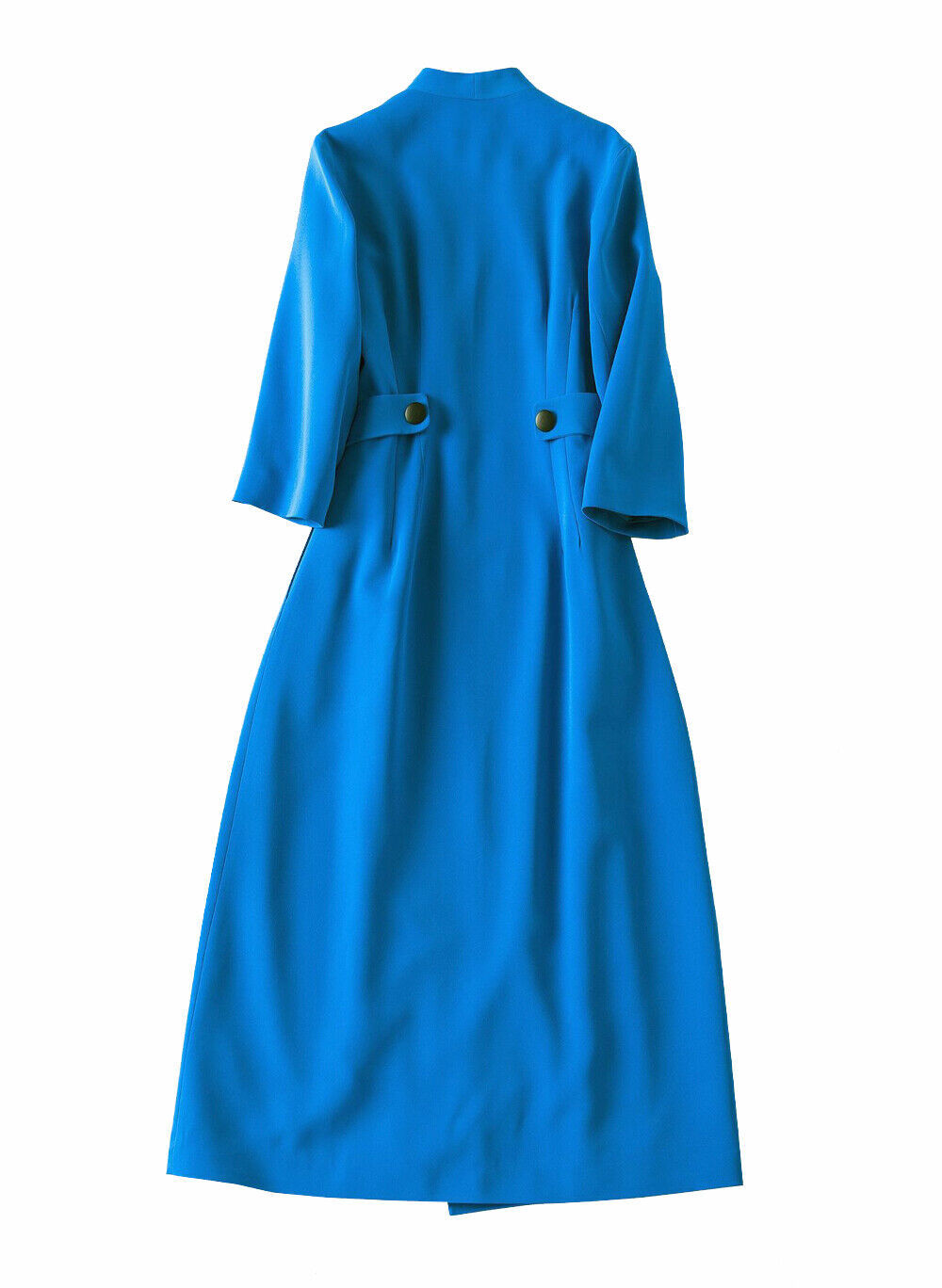 Kate Middleton Inspired Blue 3/4 Sleeve Double-Breasted Wrap Coat Dress OZ Stock Item image 7