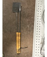 2 Androck Stainless Steel Wood Handle Bar-B-Q Utensils Spatula &amp; Fork 22&quot; - $46.59 CAD
