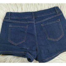 Blue Spice Shorts 7/8 Womans Button Fly Dark Wash Mid Rise - £11.57 GBP