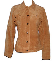 Territory Ahead Western Jacket Womens S Camel Suede Leather Trucker Yellowstone - £23.08 GBP