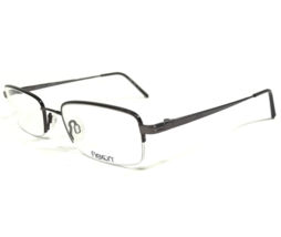 Marchon Eyeglasses Frames FLEXON 672 SHINY BARK Brown Gray Rectangular 52-19-145 - £81.18 GBP