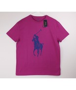 Polo Ralph Lauren Big Logo T-Shirt Pink Men&#39;s Medium Classic-Fit Short S... - £23.29 GBP