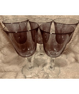 Cristal D&#39;Arques -Durand Amethyst 8&quot; x 4&quot; Water Goblet Lot of 4 - £30.02 GBP
