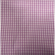 Gingham Check Pink White Fabric Piece 44&quot; x 56&quot; - £10.05 GBP