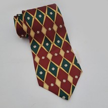 Tommy Hilfiger Men Dress Silk Tie Baseball Theme Red Green Yellow 4&quot; Wide 60&quot; L - £14.93 GBP