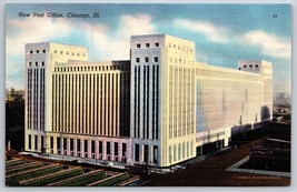 New Post Office Building Chicago Illinois IL UNP Unused Linen Postcard I15 - £2.51 GBP