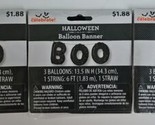 Lot of 3 Halloween Balloons, BOO Banner Mylar Party Decoration - $5.93