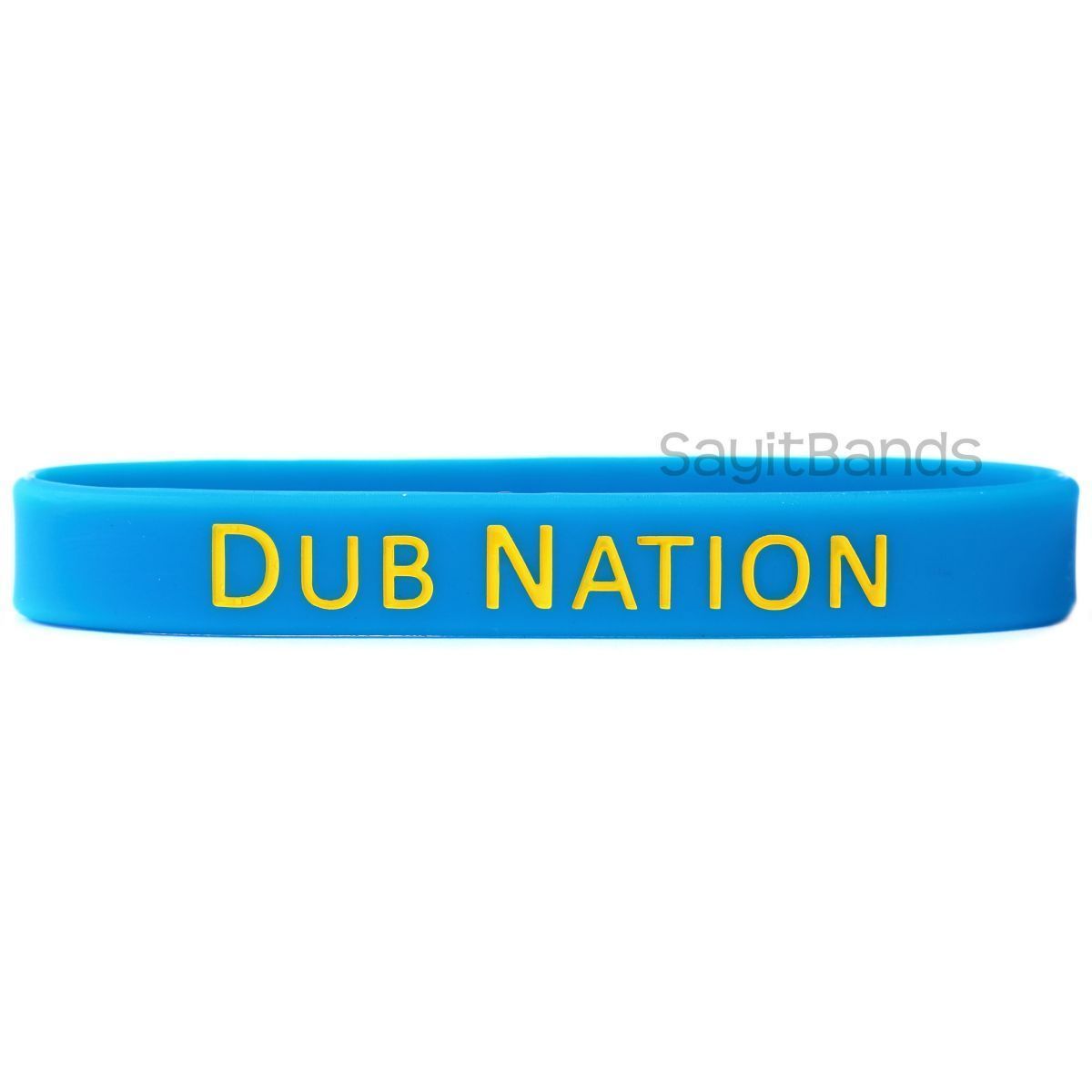 1 Dub Nation Wristband - Debossed Color Filled Basketball Team Sports Br... - $9.88