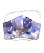 Fitted purple lunar moon face mask, planet galaxy sky cloud star Astronomy, Wash - $16.61