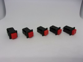5x Pack Lot 3A 125V 1.5A 250V AC 12mm 2 Pin Red Push Power Switch Button... - £10.44 GBP