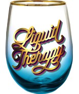 Liquid Therapy 20oz Stemless Drinking Cocktail Wine Glass Blue Purple &amp; ... - £11.13 GBP