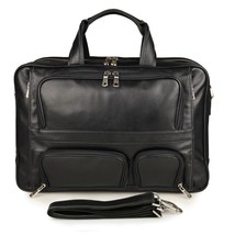 Europe Fashion Cow Leather Messenger Bags 17&quot; Laptop Briefcases Men - £210.14 GBP