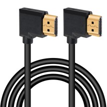 4K Hdmi Cable 1.4,90 Degrees Angle Hdmi Male To Male Cable 4K@30Hz,Gold-Plated C - £13.30 GBP
