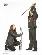 Ozzy Osbourne &amp; Gus G. ESP LTD Gus-600 EC guitar pin-up photo double-sided - £3.25 GBP