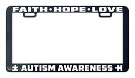 Autism hope faith love awareness license plate frame tag holder - £4.68 GBP
